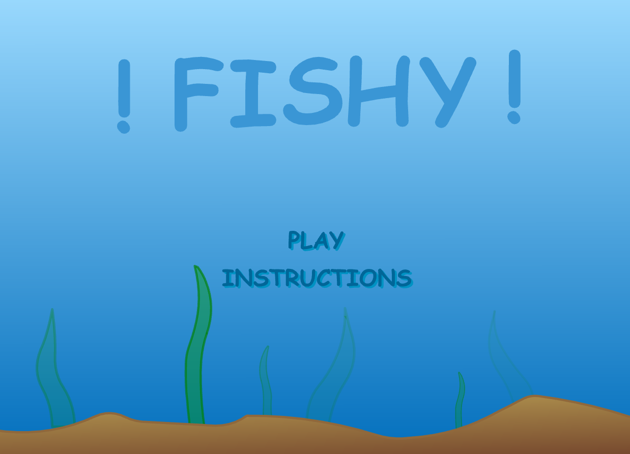 물고기 키우기 게임하기 메인화면