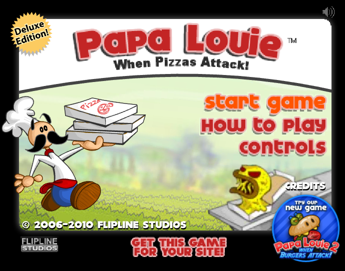 파파루이 게임하기 피자게임 메인화면